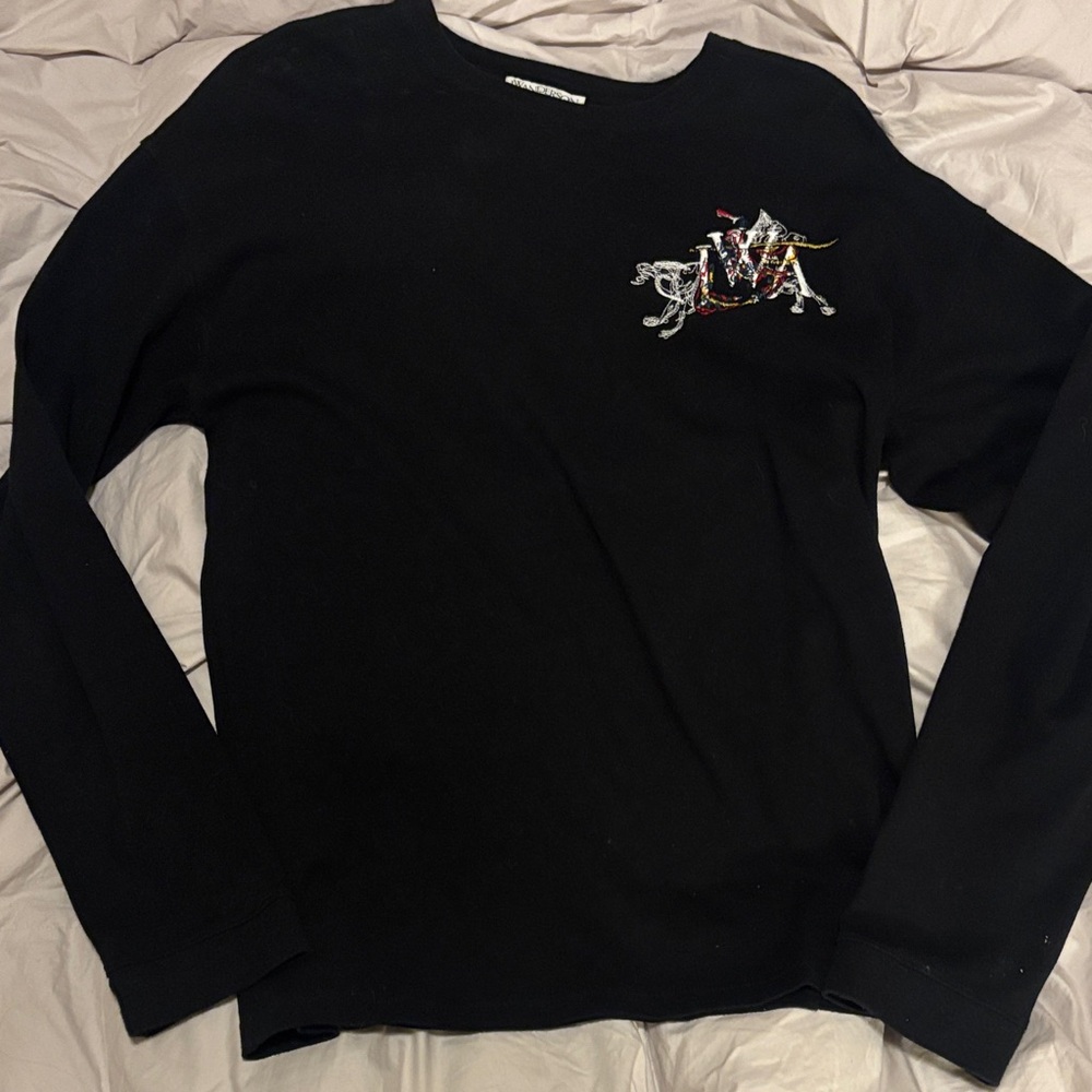 JW ANDERSON Black Shirt with Embroidered Detail